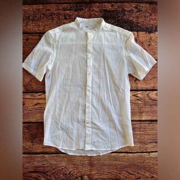 Zara stand collar flowy white button shirt. Size‎ Small - Picture 10 of 13